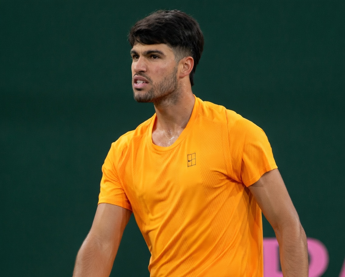 Alcaraz durante un partido