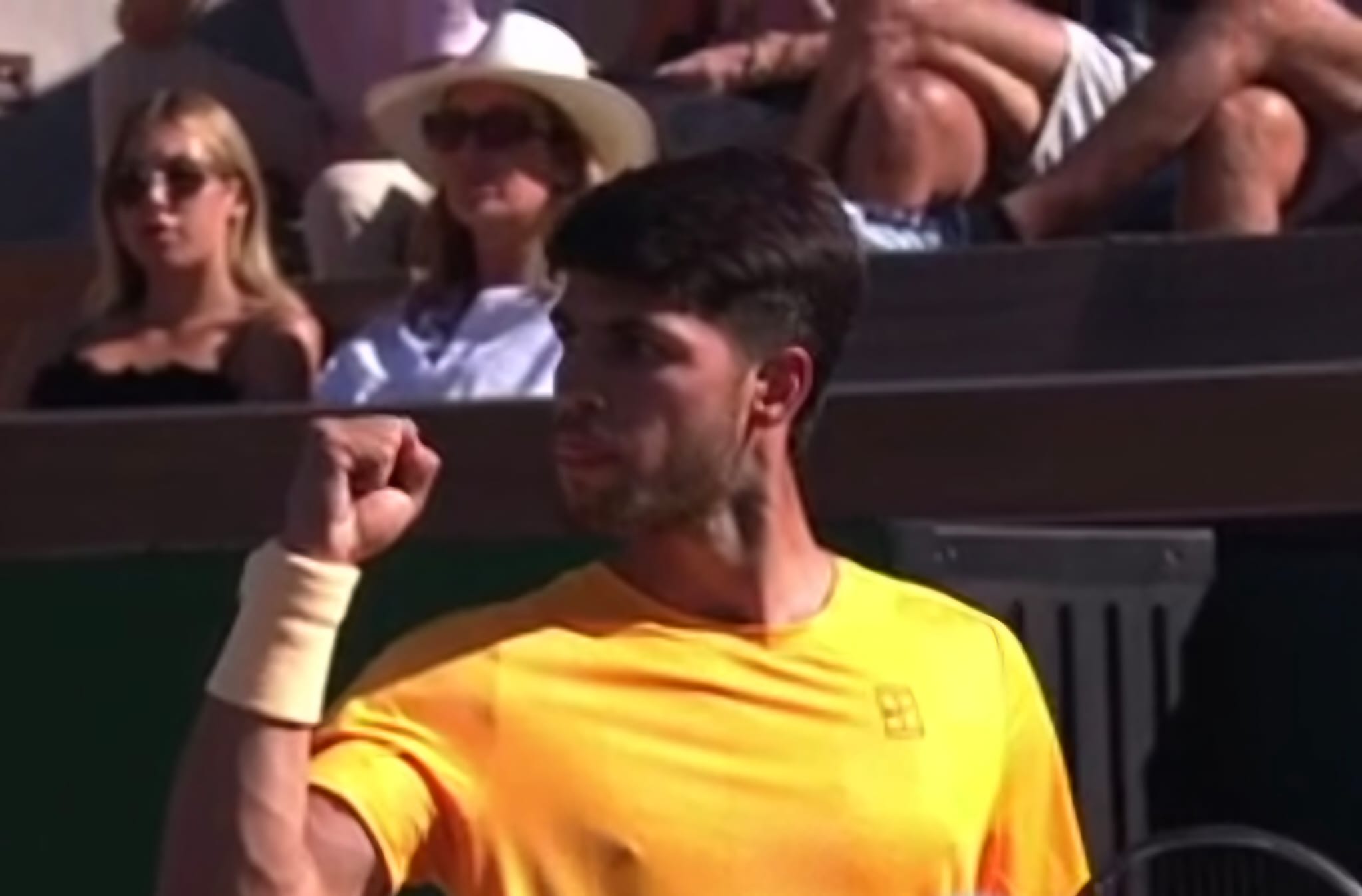 Alcaraz en medio del partido